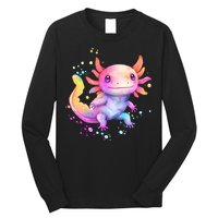 Axolotl Animal Pop Art Cute Axolotl Lover 2 Long Sleeve Shirt