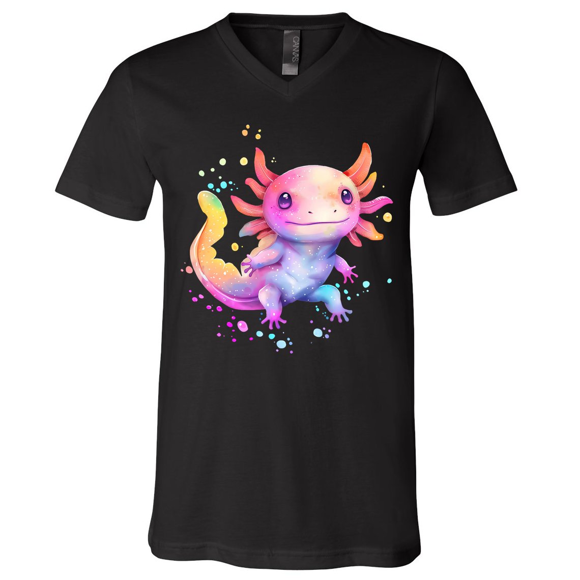Axolotl Animal Pop Art Cute Axolotl Lover 2 V-Neck T-Shirt