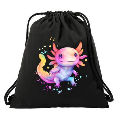 Axolotl Animal Pop Art Cute Axolotl Lover 2 Drawstring Bag