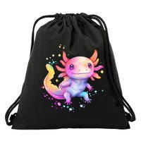 Axolotl Animal Pop Art Cute Axolotl Lover 2 Drawstring Bag