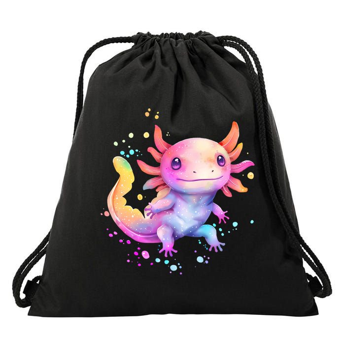 Axolotl Animal Pop Art Cute Axolotl Lover 2 Drawstring Bag