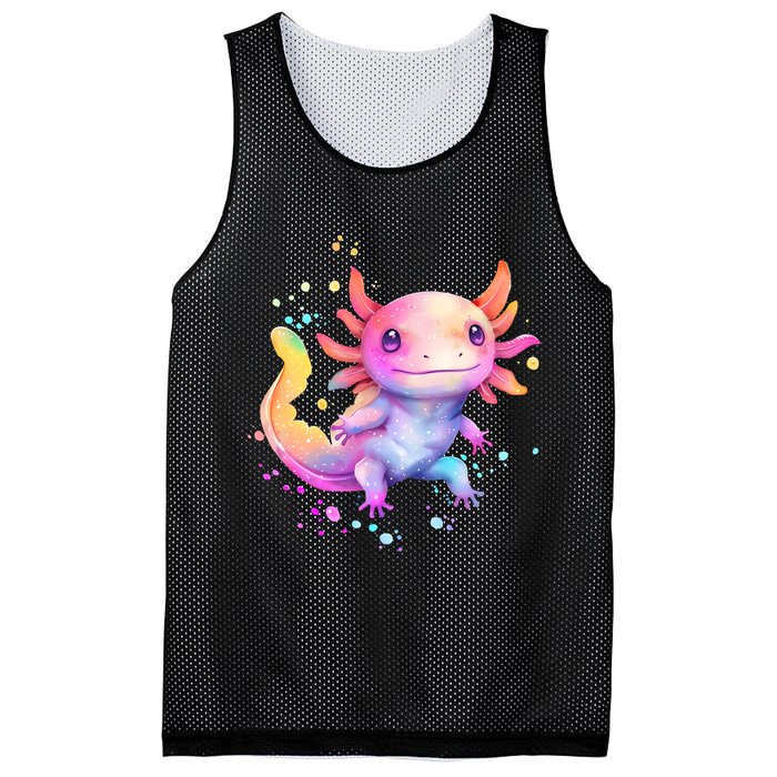 Axolotl Animal Pop Art Cute Axolotl Lover 2 Mesh Reversible Basketball Jersey Tank