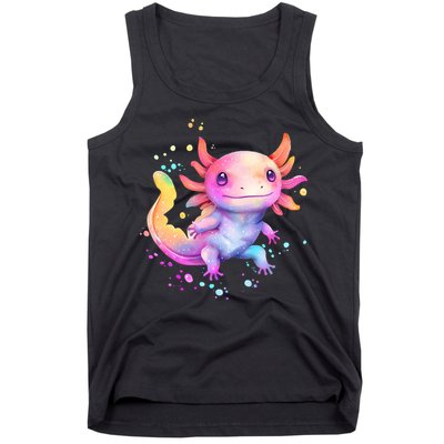 Axolotl Animal Pop Art Cute Axolotl Lover 2 Tank Top