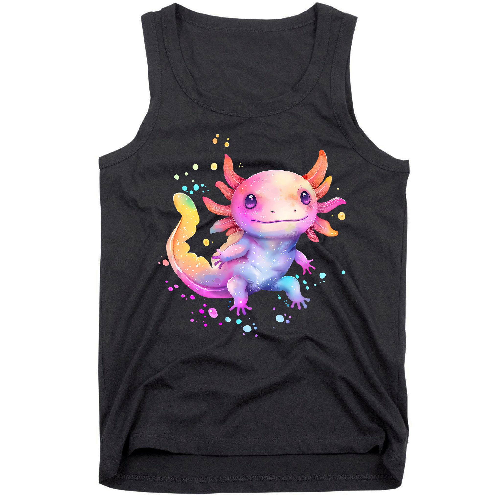 Axolotl Animal Pop Art Cute Axolotl Lover 2 Tank Top