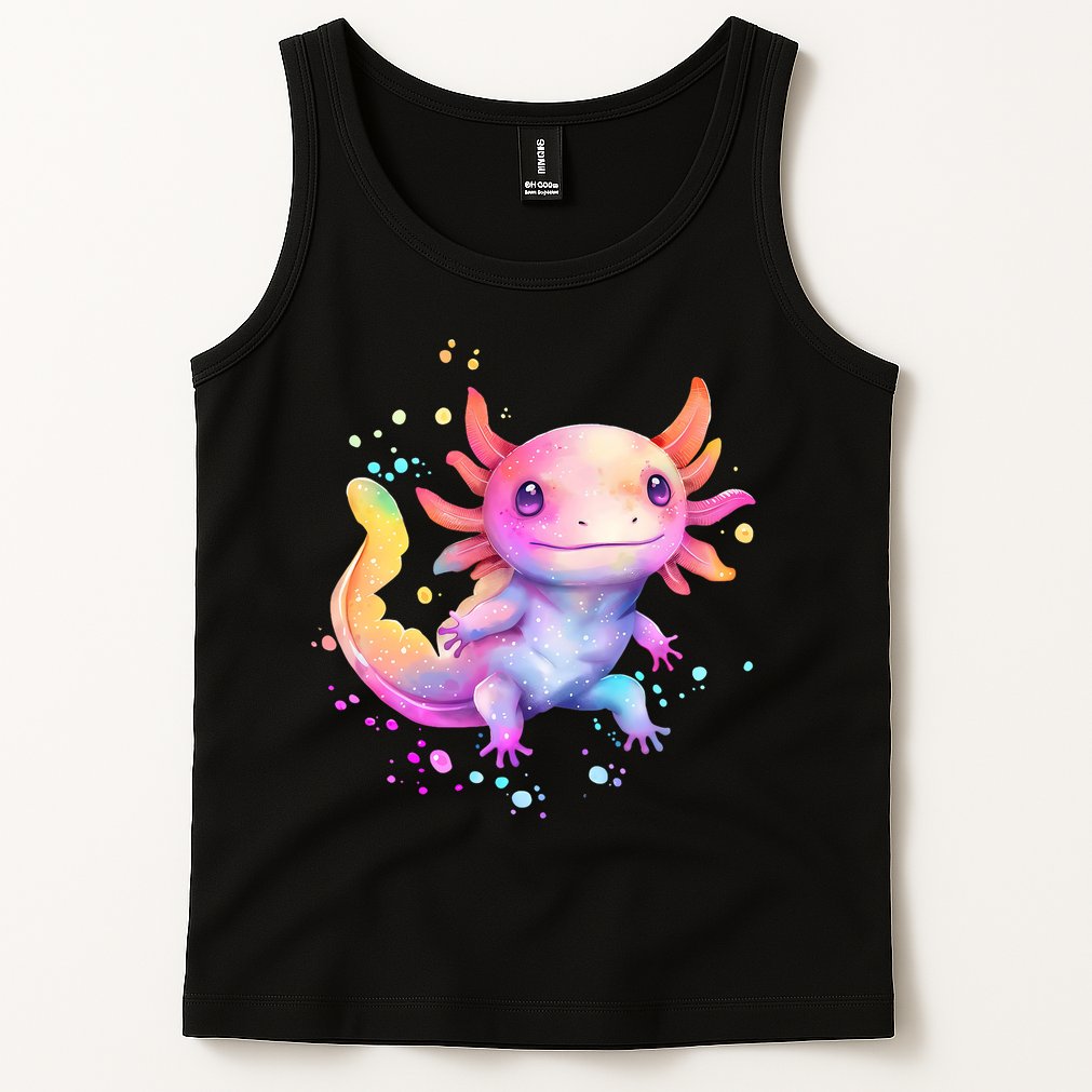 Axolotl Animal Pop Art Cute Axolotl Lover 2 Tank Top