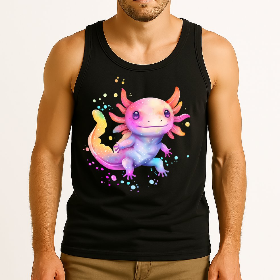 Axolotl Animal Pop Art Cute Axolotl Lover 2 Tank Top