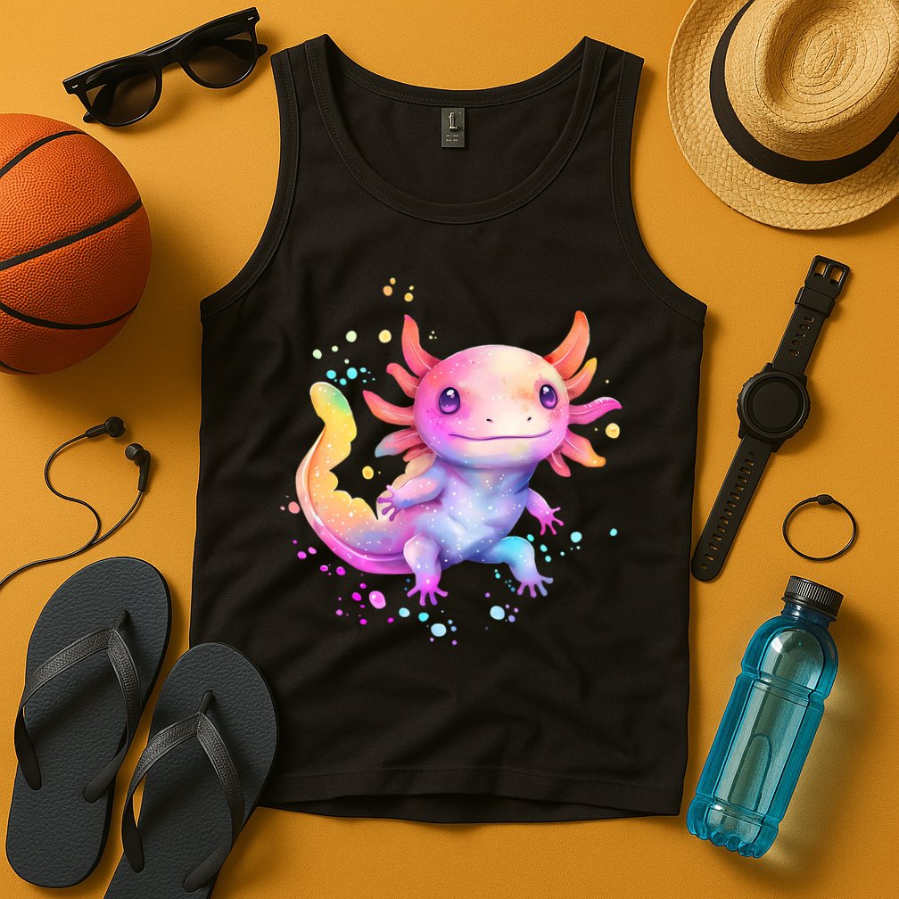 Axolotl Animal Pop Art Cute Axolotl Lover 2 Tank Top