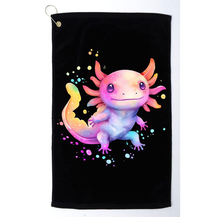 Axolotl Animal Pop Art Cute Axolotl Lover 2 Golf Towel