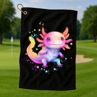 Axolotl Animal Pop Art Cute Axolotl Lover 2 Golf Towel