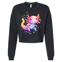 Axolotl Animal Pop Art Cute Axolotl Lover 2 Cropped Pullover Crew