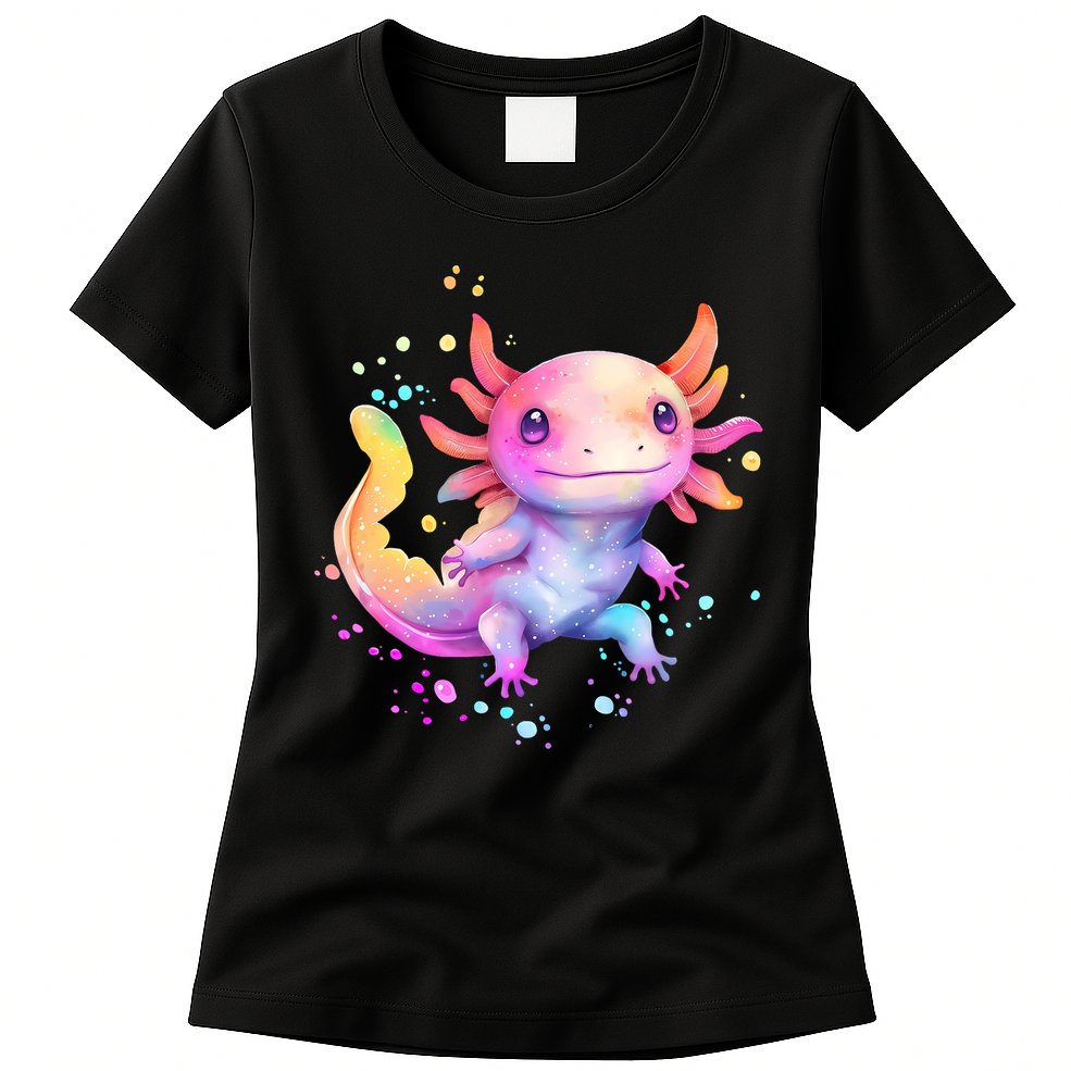 Axolotl Animal Pop Art Cute Axolotl Lover 2 Womens T-Shirt