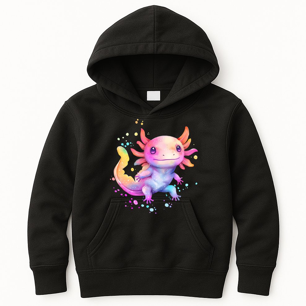 Axolotl Animal Pop Art Cute Axolotl Lover 2 Kids Hoodie