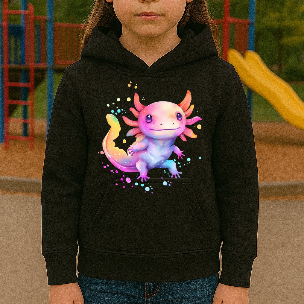 Axolotl Animal Pop Art Cute Axolotl Lover 2 Kids Hoodie