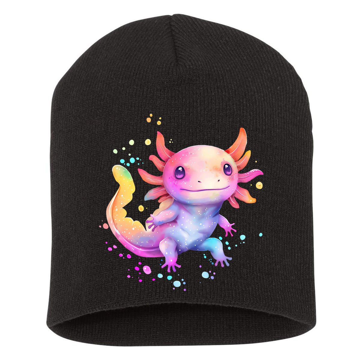 Axolotl Animal Pop Art Cute Axolotl Lover 2 Short Acrylic Beanie