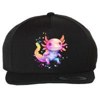 Axolotl Animal Pop Art Cute Axolotl Lover 2 Wool Snapback Cap