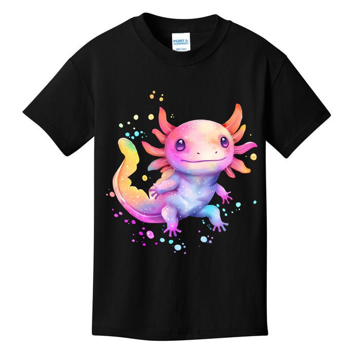 Axolotl Animal Pop Art Cute Axolotl Lover 2 Kids T-Shirt