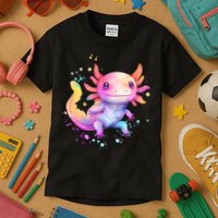 Axolotl Animal Pop Art Cute Axolotl Lover 2 Kids T-Shirt