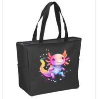 Axolotl Animal Pop Art Cute Axolotl Lover 2 Zip Tote Bag