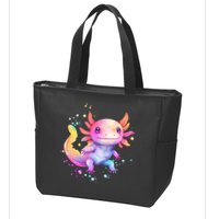 Axolotl Animal Pop Art Cute Axolotl Lover 2 Zip Tote Bag