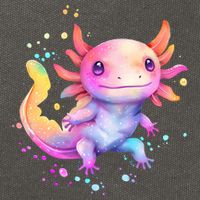 Axolotl Animal Pop Art Cute Axolotl Lover 2 Cotton Canvas Backpack
