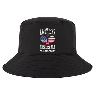 All American Pickleball Champion Patriotic Paddleball Cool Comfort Performance Bucket Hat