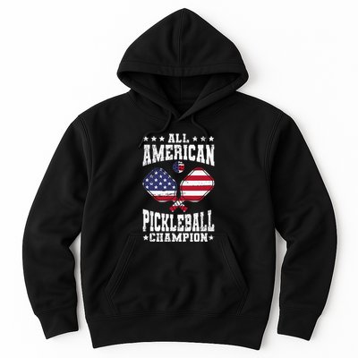 All American Pickleball Champion Patriotic Paddleball Hoodie
