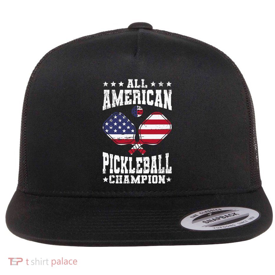 All American Pickleball Champion Patriotic Paddleball Flatbill Hat