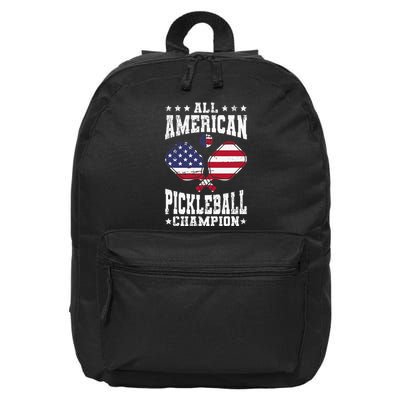 All American Pickleball Champion Patriotic Paddleball 16 in Basic Backpack