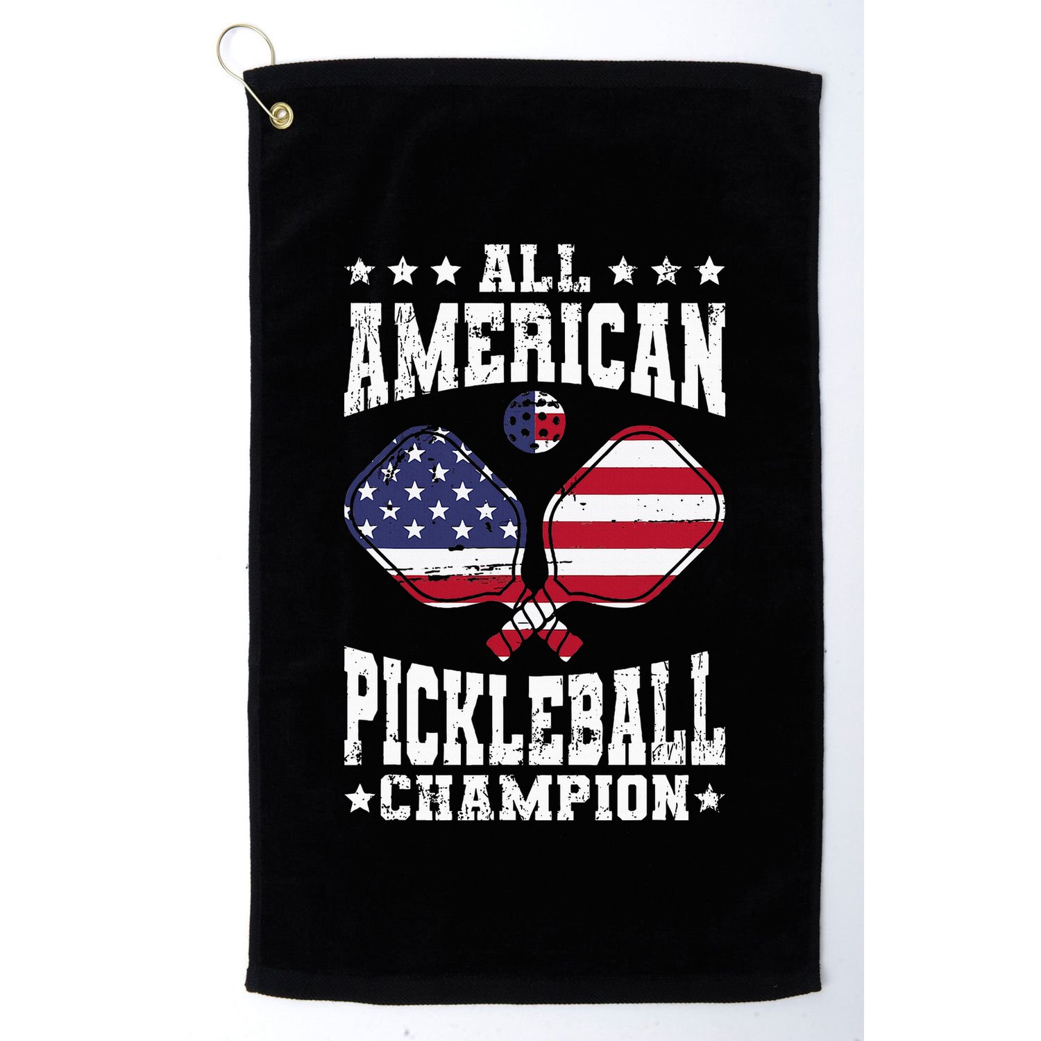 All American Pickleball Champion Patriotic Paddleball Golf Towel