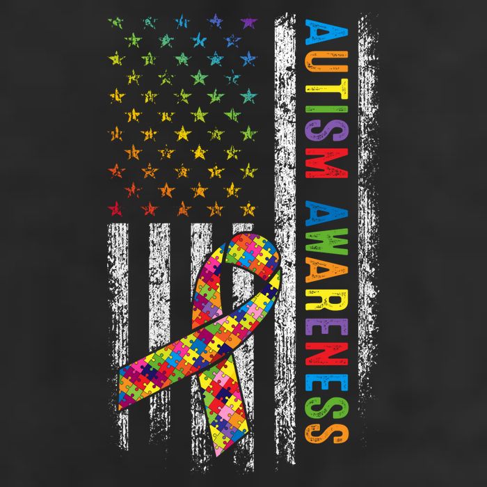 Autism Awareness Puzzle Ribbon Usa Flag Adult Drive Performance Visor