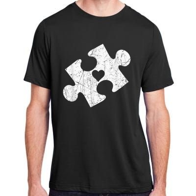 Autism Awareness Puzzle Piece Heart Autistic Adult ChromaSoft Performance T-Shirt