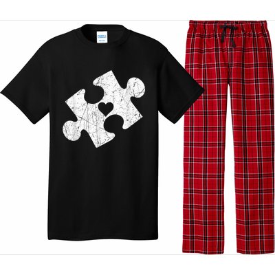 Autism Awareness Puzzle Piece Heart Autistic Pajama Set