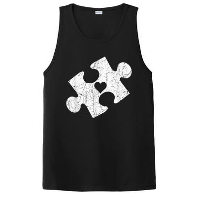 Autism Awareness Puzzle Piece Heart Autistic PosiCharge Competitor Tank