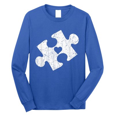 Autism Awareness Puzzle Piece Heart Autistic Long Sleeve Shirt