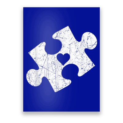 Autism Awareness Puzzle Piece Heart Autistic Poster