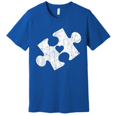 Autism Awareness Puzzle Piece Heart Autistic Premium T-Shirt