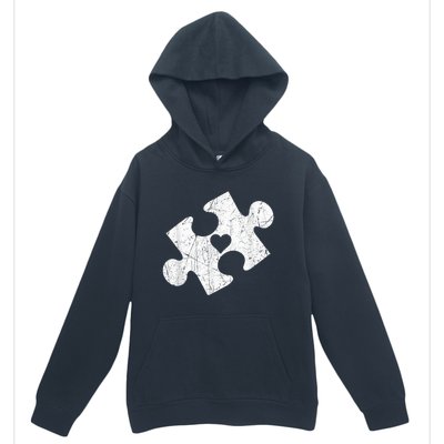 Autism Awareness Puzzle Piece Heart Autistic Urban Pullover Hoodie