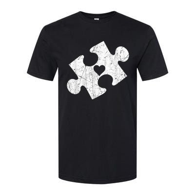 Autism Awareness Puzzle Piece Heart Autistic Softstyle CVC T-Shirt