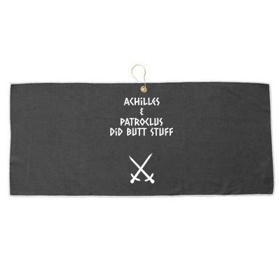 Achilles And Patroclus Did Butt Stuff Large Microfiber Waffle Golf Towel