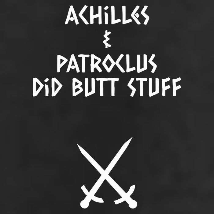 Achilles And Patroclus Did Butt Stuff Large Microfiber Waffle Golf Towel