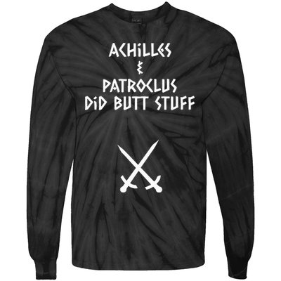 Achilles And Patroclus Did Butt Stuff Tie-Dye Long Sleeve Shirt
