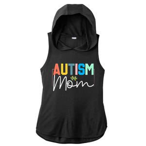 Autism Awareness Proud Autism Mom Cute Gift Ladies PosiCharge Tri-Blend Wicking Draft Hoodie Tank