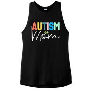 Autism Awareness Proud Autism Mom Cute Gift Ladies PosiCharge Tri-Blend Wicking Tank