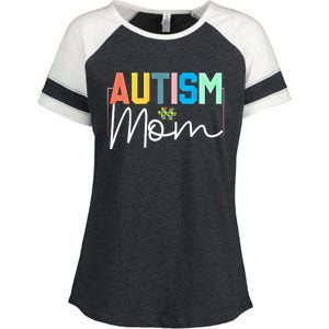 Autism Awareness Proud Autism Mom Cute Gift Enza Ladies Jersey Colorblock Tee