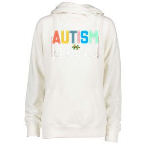 Autism Awareness Proud Autism Mom Cute Gift Womens Funnel Neck Pullover Hood