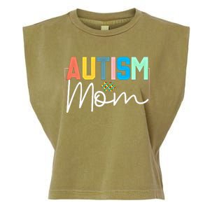 Autism Awareness Proud Autism Mom Cute Gift Garment-Dyed Women's Muscle Tee