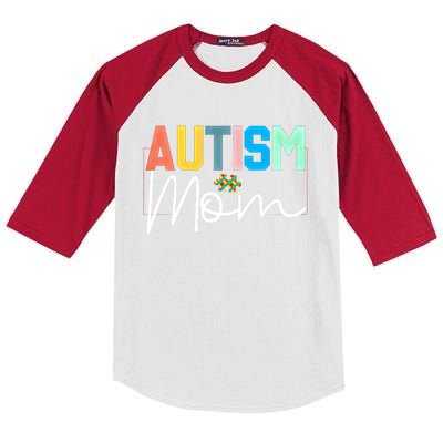 Autism Awareness Proud Autism Mom Cute Gift Kids Colorblock Raglan Jersey