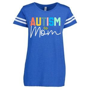 Autism Awareness Proud Autism Mom Cute Gift Enza Ladies Jersey Football T-Shirt