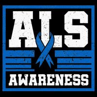 ALS Awareness Patient Support Blue Ribbon Recovery Impact Tech Backpack