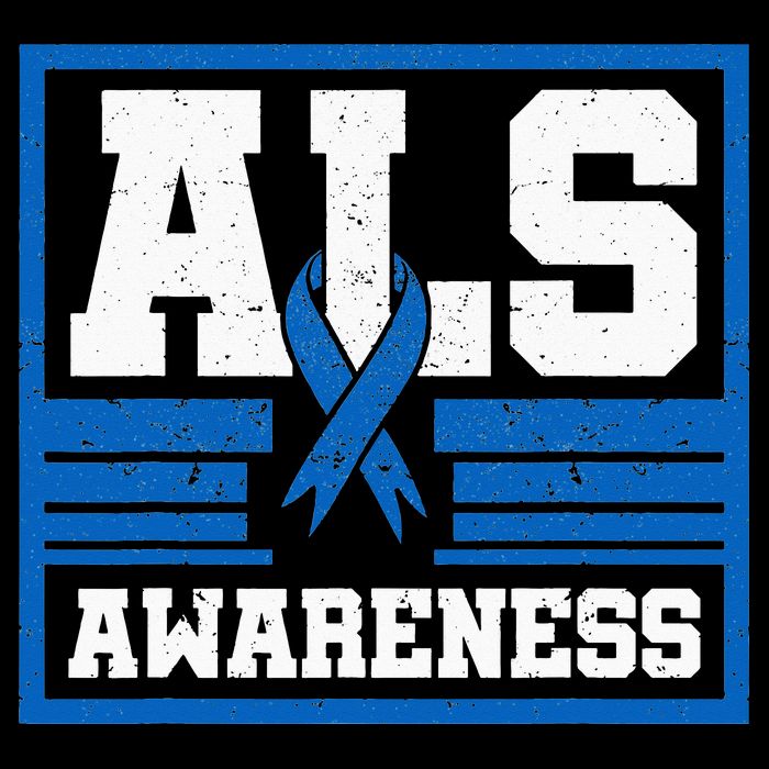 ALS Awareness Patient Support Blue Ribbon Recovery Impact Tech Backpack